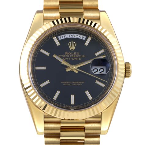 rolex date gold oyster|rolex day date 40 228238.